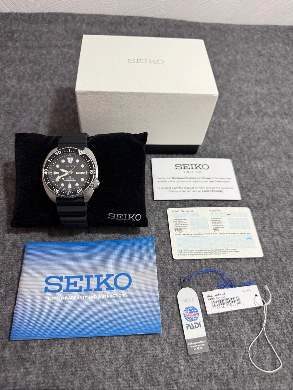 SEIKO Prospex Turtle automatic Divers watch SRPE93
